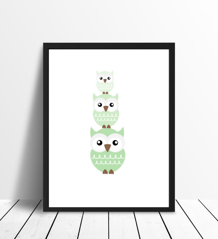 Hibou Trio - Vert Menthe