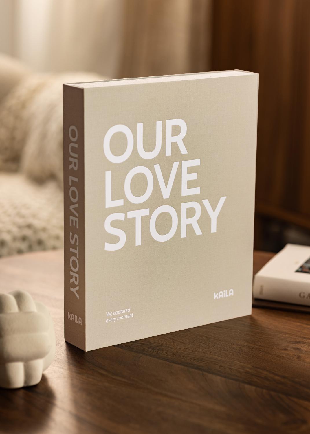 Product Image for KAILA OUR LOVE STORY Grey - Coffee Table Photo Album (60 Pages Noires)