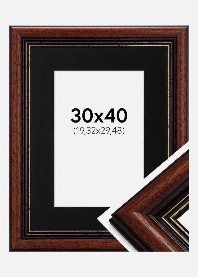 Cadre Old Retro 30x40 cm - Passe-partout Noir 8x12 pouces