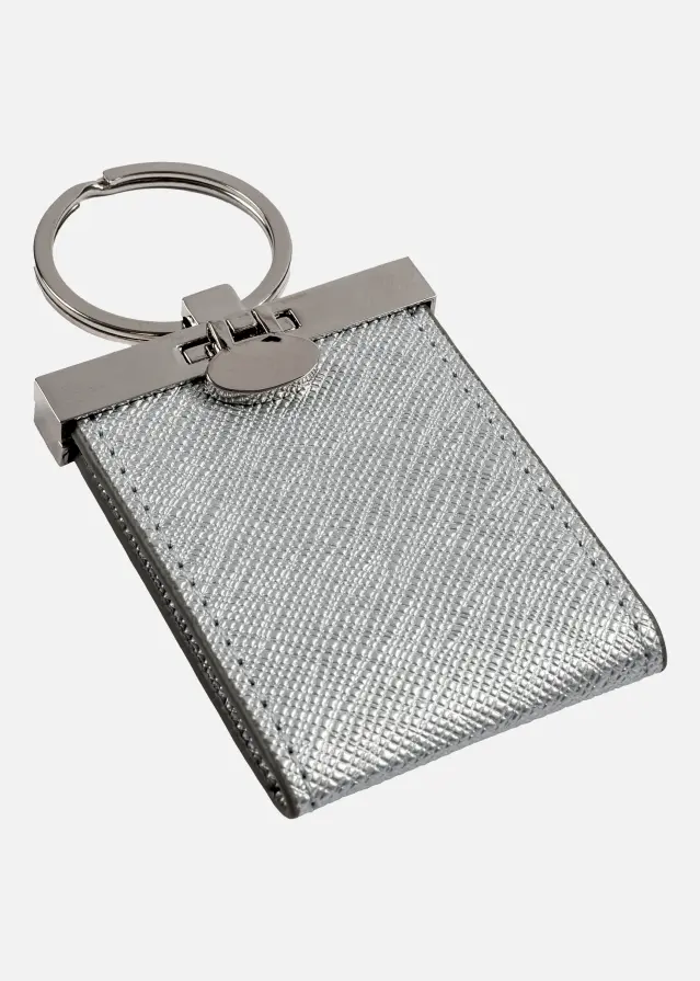 PAC Porte-clefs Argent pour 2 images en 3,5x4,5 cm