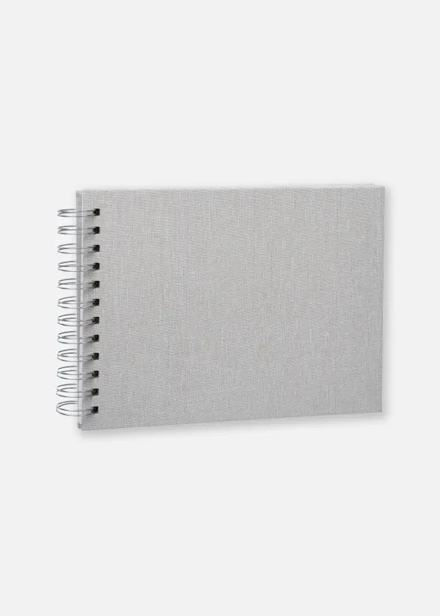 Base Line Canevas Wire-O Beige 23x17 cm (40 pages blanches / 20 feuilles)