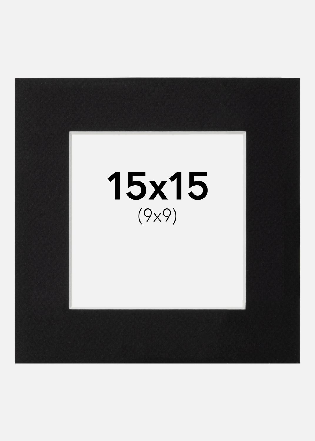 Product Image for Passe-partout Noir Standard (noyau blanc) 15x15 cm (9x9)