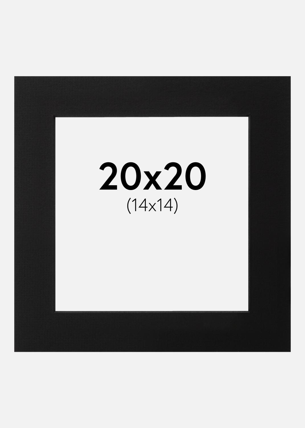 Product Image for Passe-partout Noir (noyau noir) 20x20 cm (14x14)
