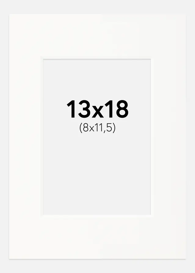 Passe-partout Offwhite (noyau blanc) 13x18 cm (8x11,5)