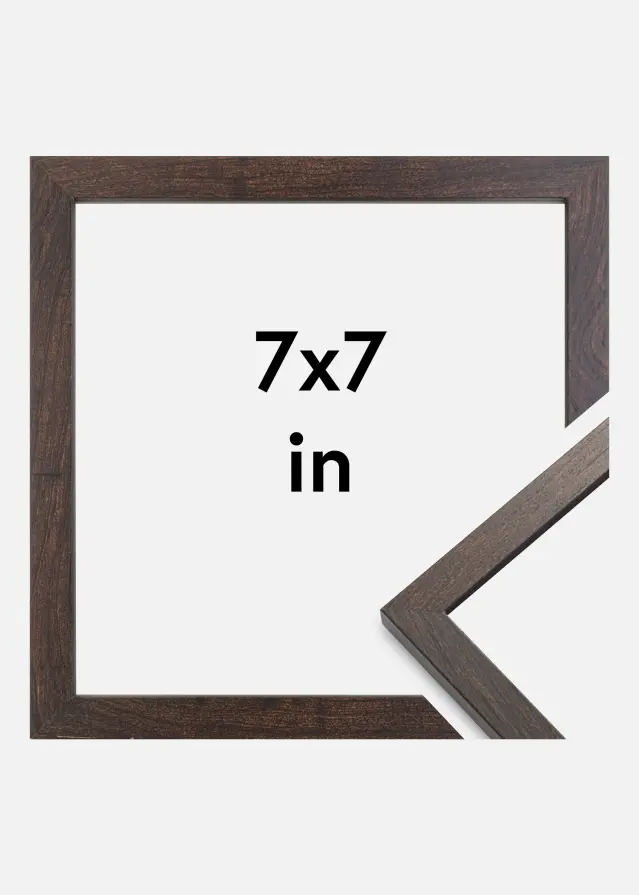 Cadre Trendy Verre Acrylique Noyer 7x7 inches (17,8x17,8 cm)