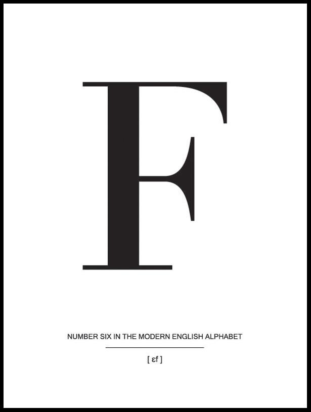 Letter F Poster