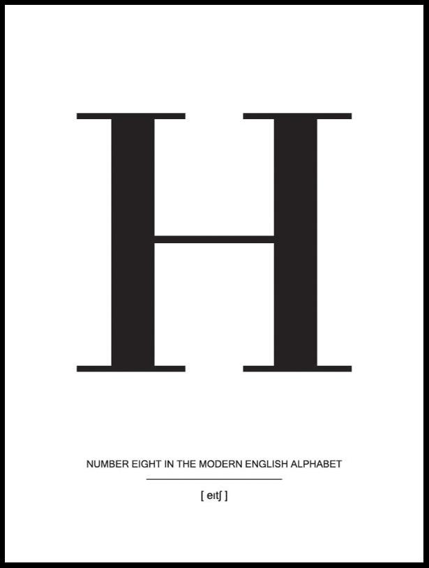 Letter H Poster