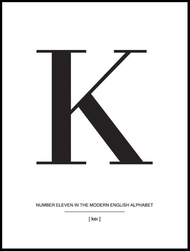 Letter K Poster