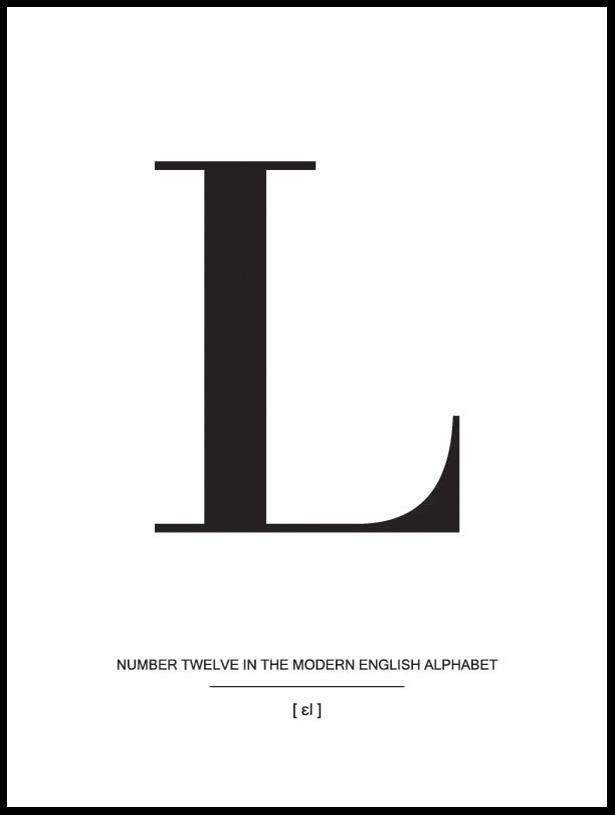 Letter L Poster