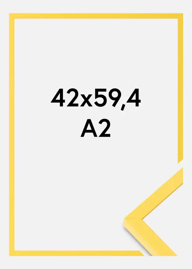 Colorful Verre acrylique Jaune 42x59,4 cm (A2)