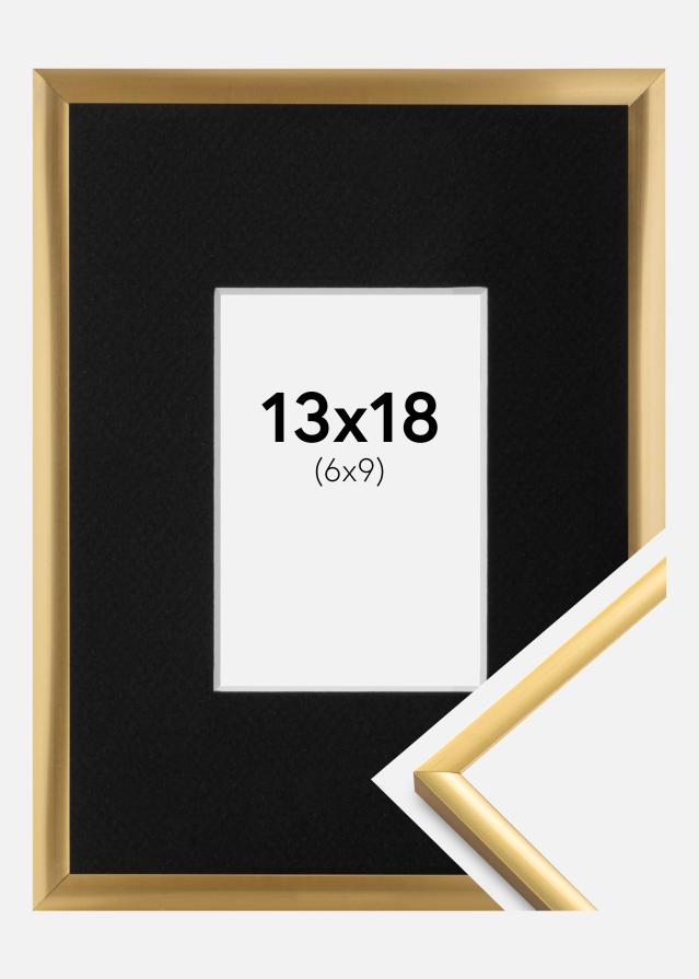 Cadre New Lifestyle Shiny Gold 13x18 cm - Passe-partout Noir 7x10 cm