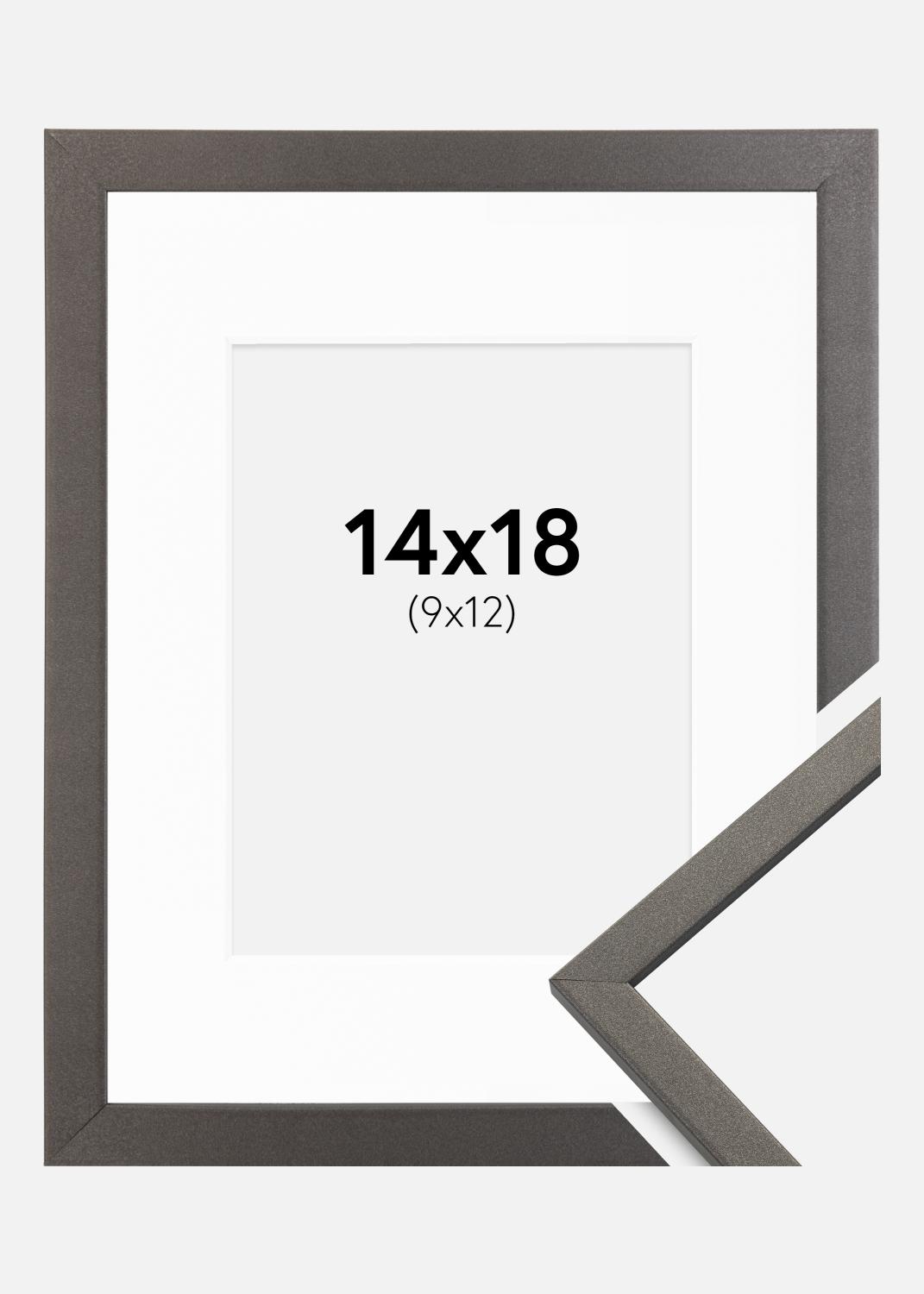 Product Image for Cadre Edsbyn Graphite 14x18 cm - Passe-partout Blanc 10x13 cm