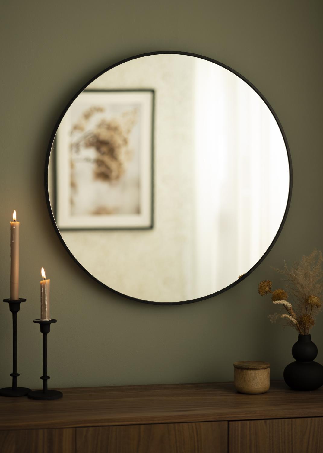 Product Image for KAILA Miroir rond Edge Black diamètre 70 cm