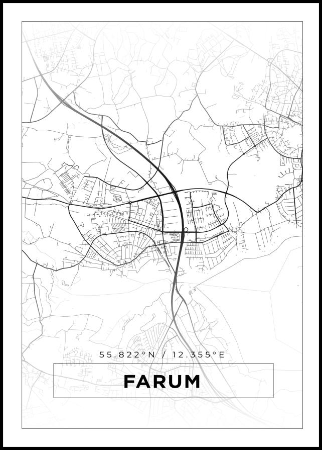 Map - Farum - White