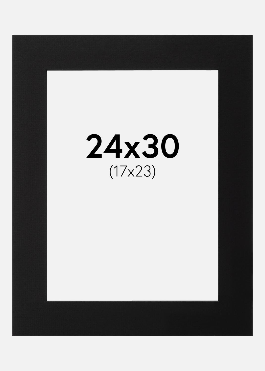 Product Image for Passe-partout Noir (noyau noir) 24x30 cm (17x23)