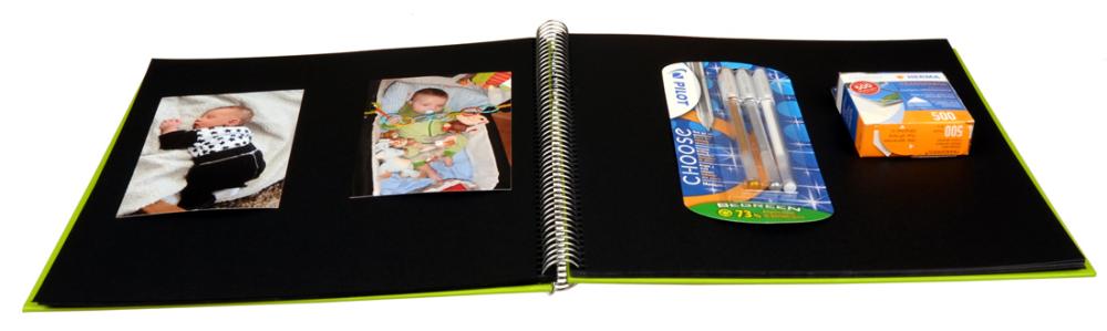 Innova Festival Album photo Vert - 28x29 cm (60 pages noires / 30 feuilles)