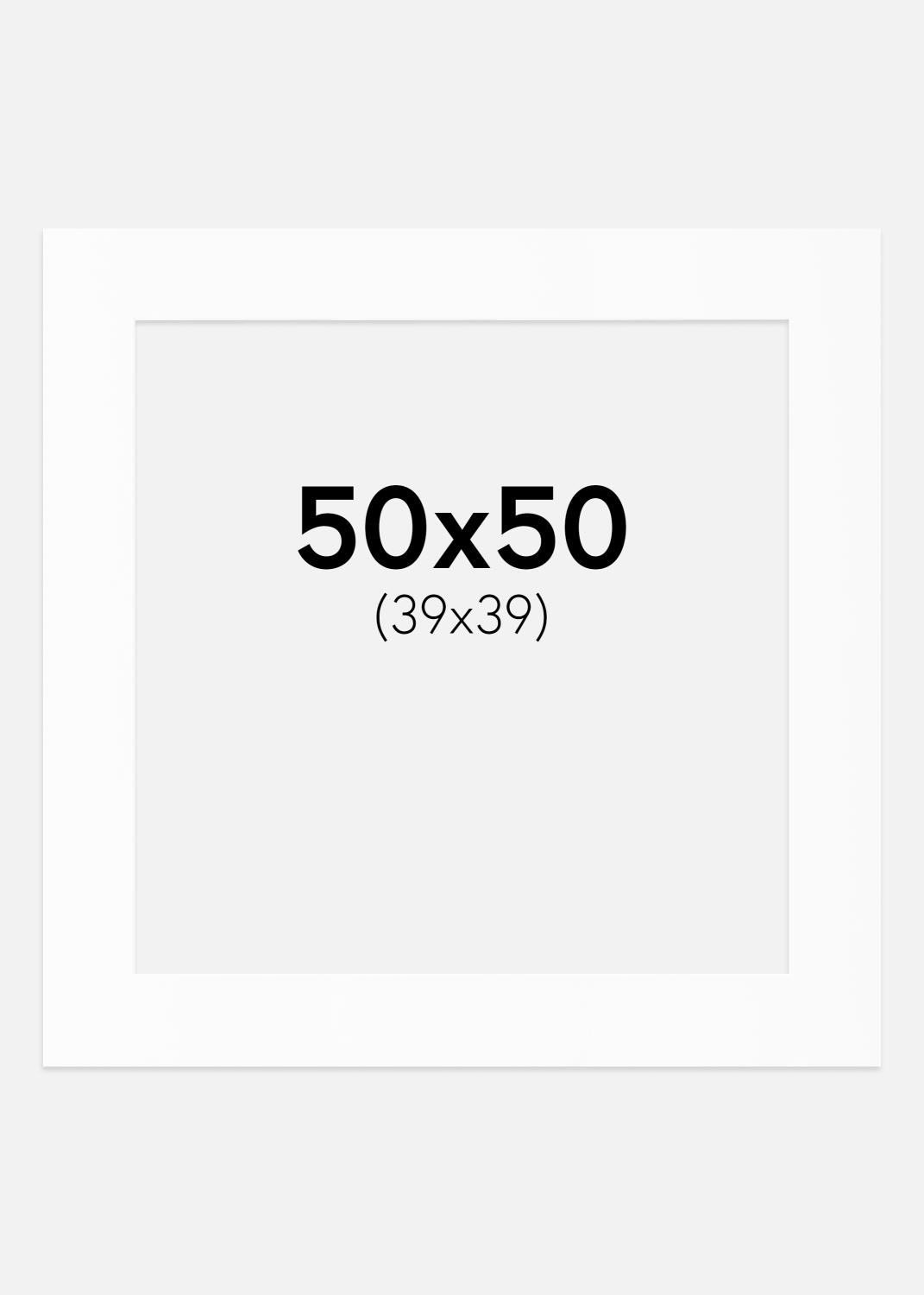 Product Image for Passe-partout Blanc Standard (noyau blanc) 50x50 cm (39x39)