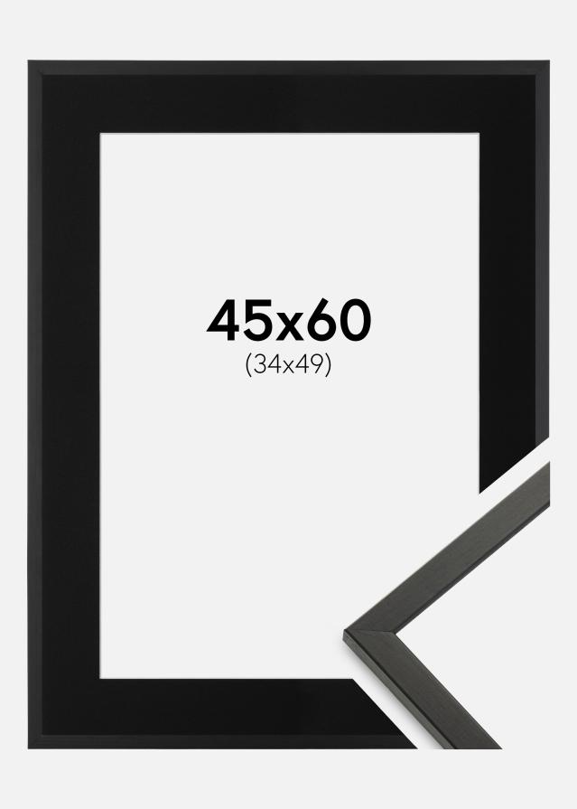 Cadre Galant Noir 45x60 cm - Passe-partout Noir 35x50 cm