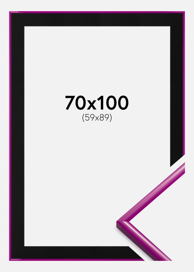 Cadre New Lifestyle Fuchsia 70x100 cm - Passe-partout Noir 60x90 cm