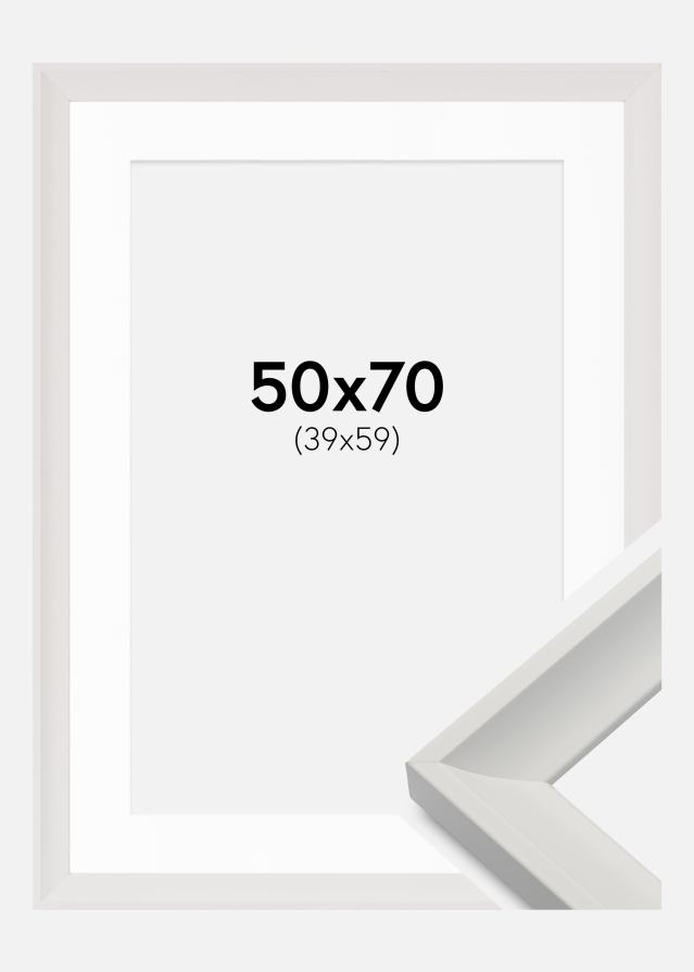 Cadre Öjaren Blanc 50x70 cm - Passe-partout Blanc 40x60 cm
