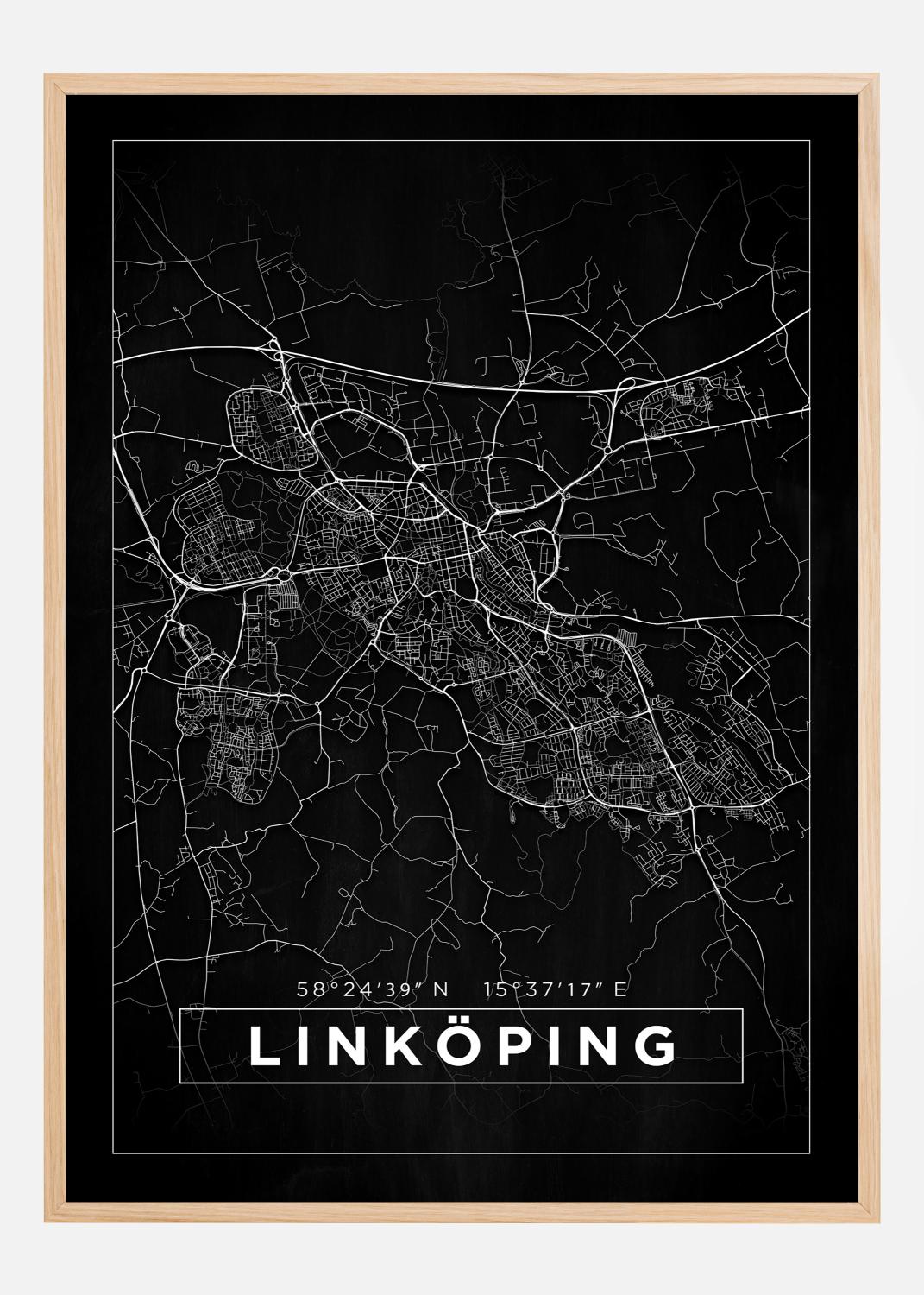 Product Image for Map - Linköping - Black (21x29,7 cm (A4))