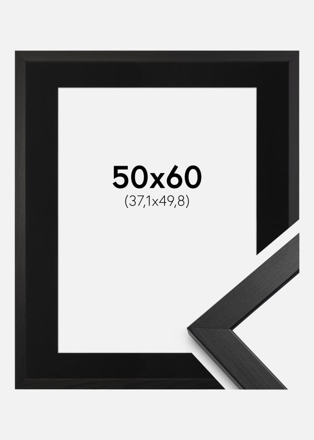 Cadre Stilren Noir 50x60 cm - Passe-partout Noir 15x20 pouces