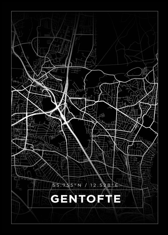 Map - Gentofte - Black