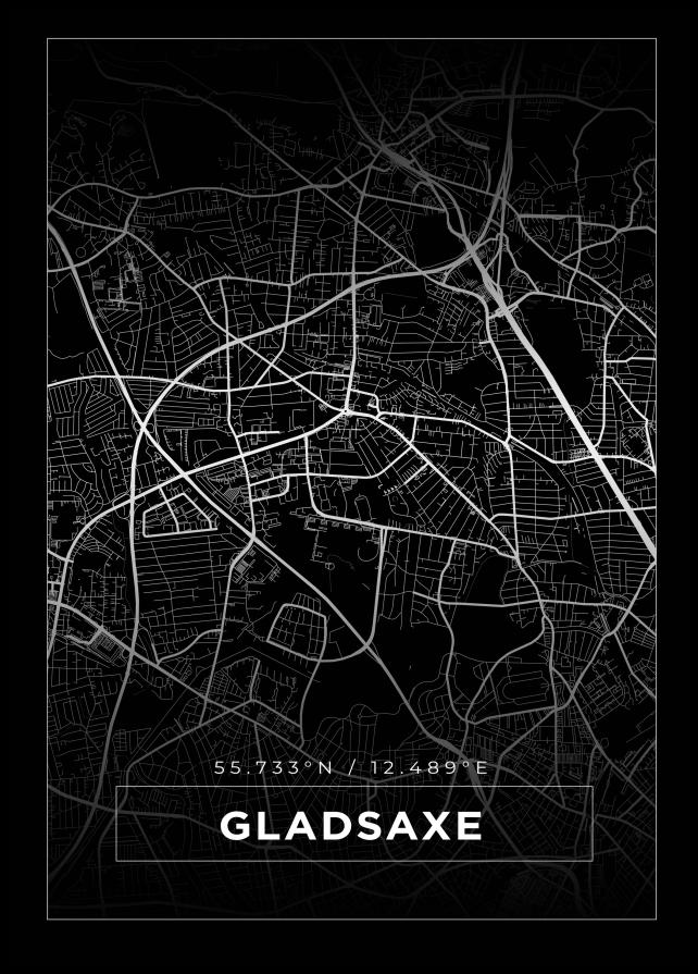 Map - Gladsaxe - Black