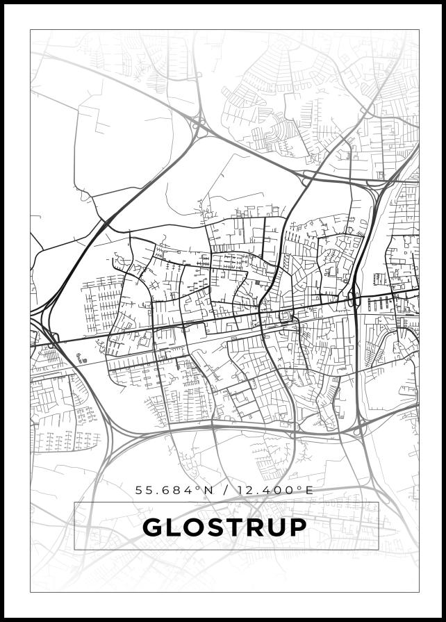 Map - Glostrup - White