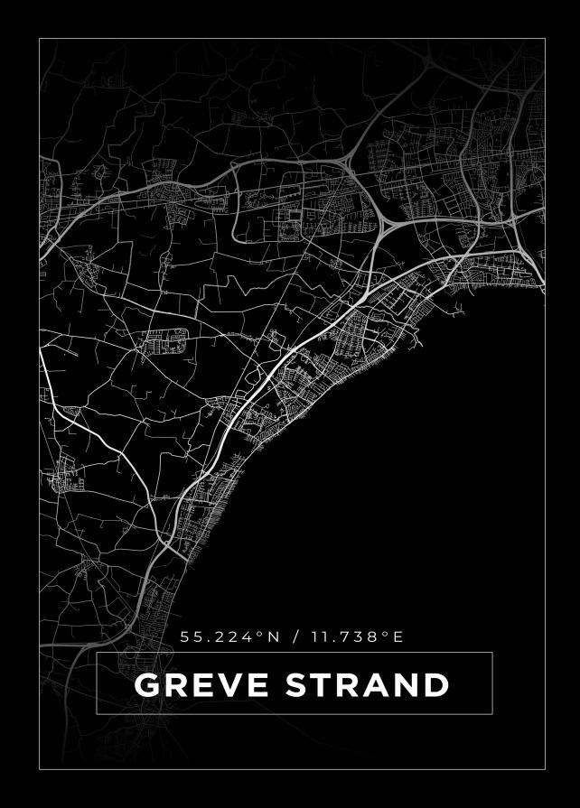 Map - Greve Strand - Black