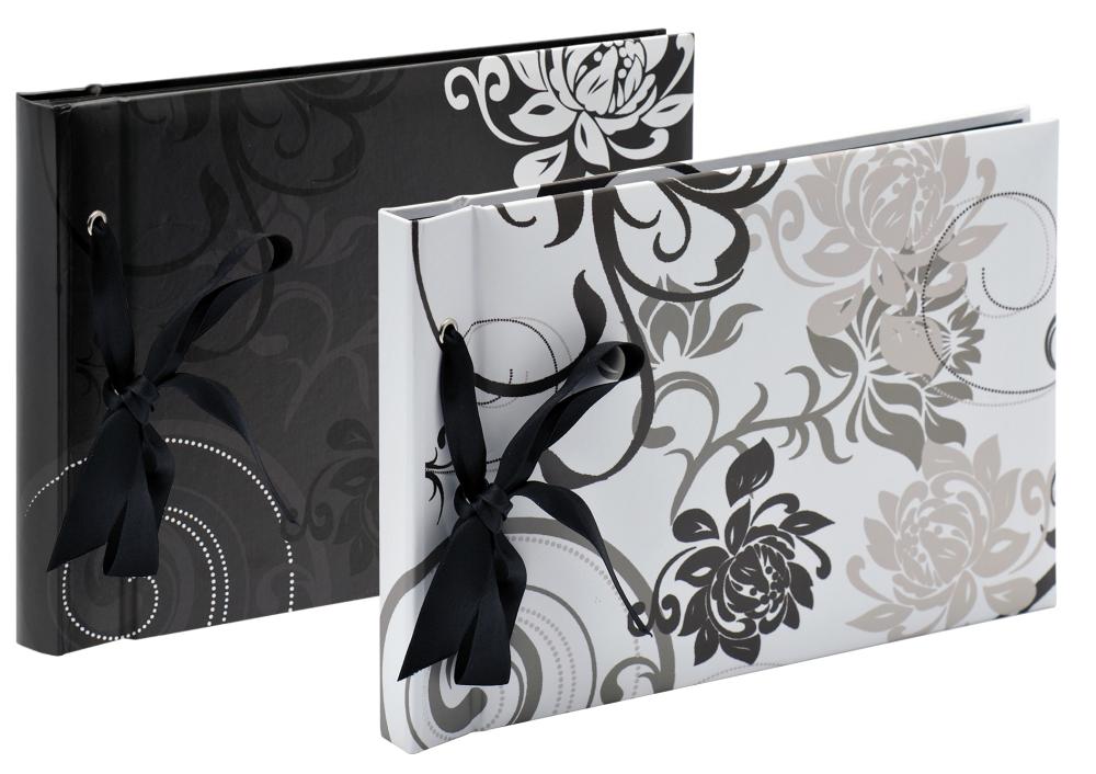Grindy Album photo Blanc - 23,5x16 cm (40 pages noires / 20 feuilles)