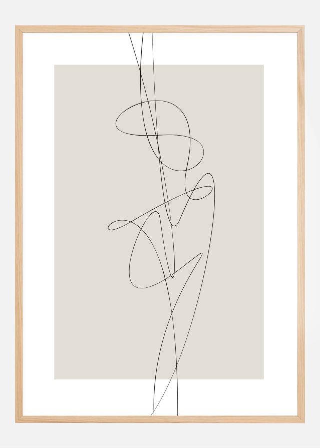 Beige Abstract Poster