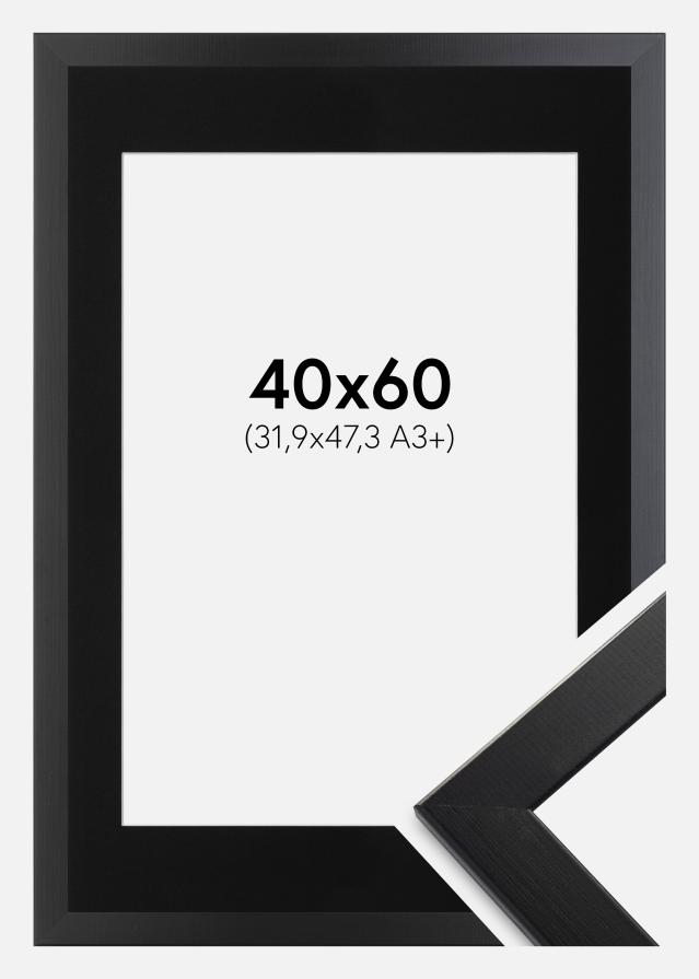Cadre Trendline Noir 40x60 cm - Passe-partout Noir 32,9x48,3 cm (A3+)