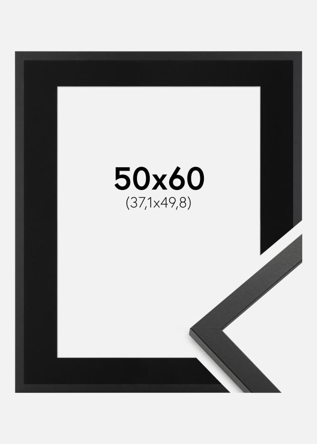 Cadre Trendy Noir 50x60 cm - Passe-partout Noir 15x20 pouces