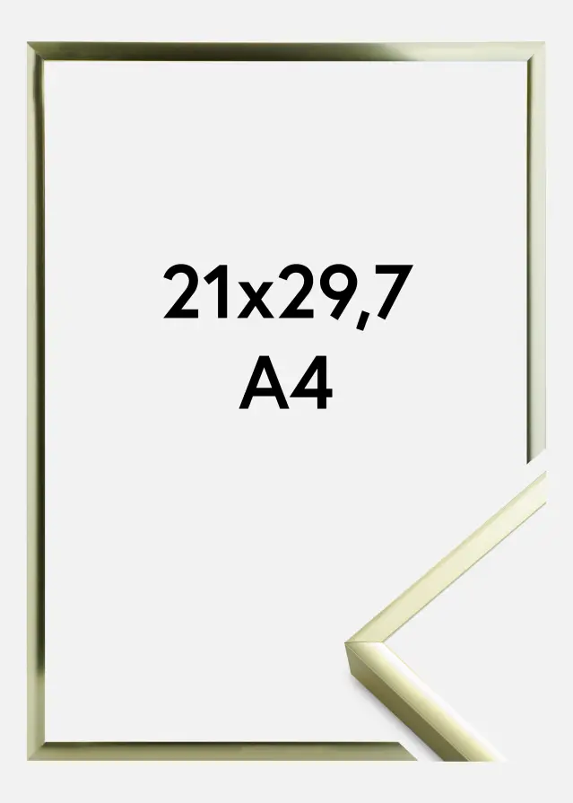 Cadre Poster Aluminum Gold 21x29,7 cm (A4)