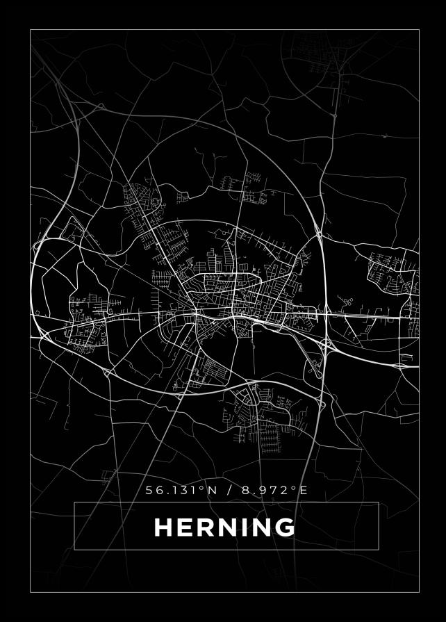 Map - Herning - Black