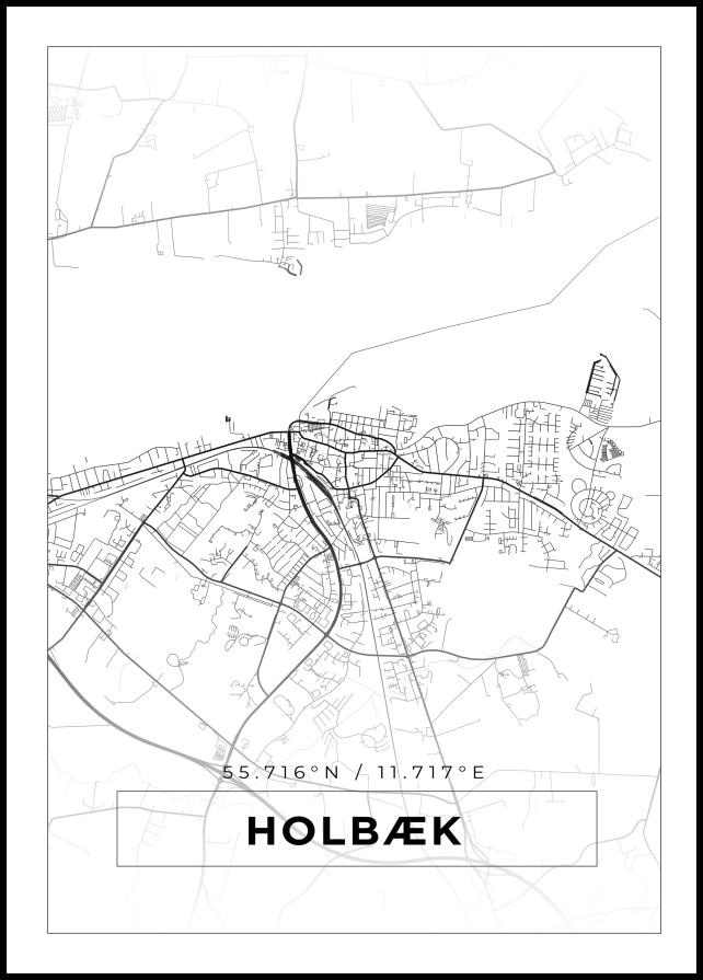 Map - Holbæk - White