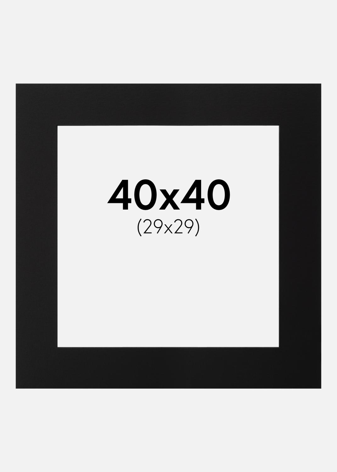 Product Image for Passe-partout Noir (noyau noir) 40x40 cm (29x29)