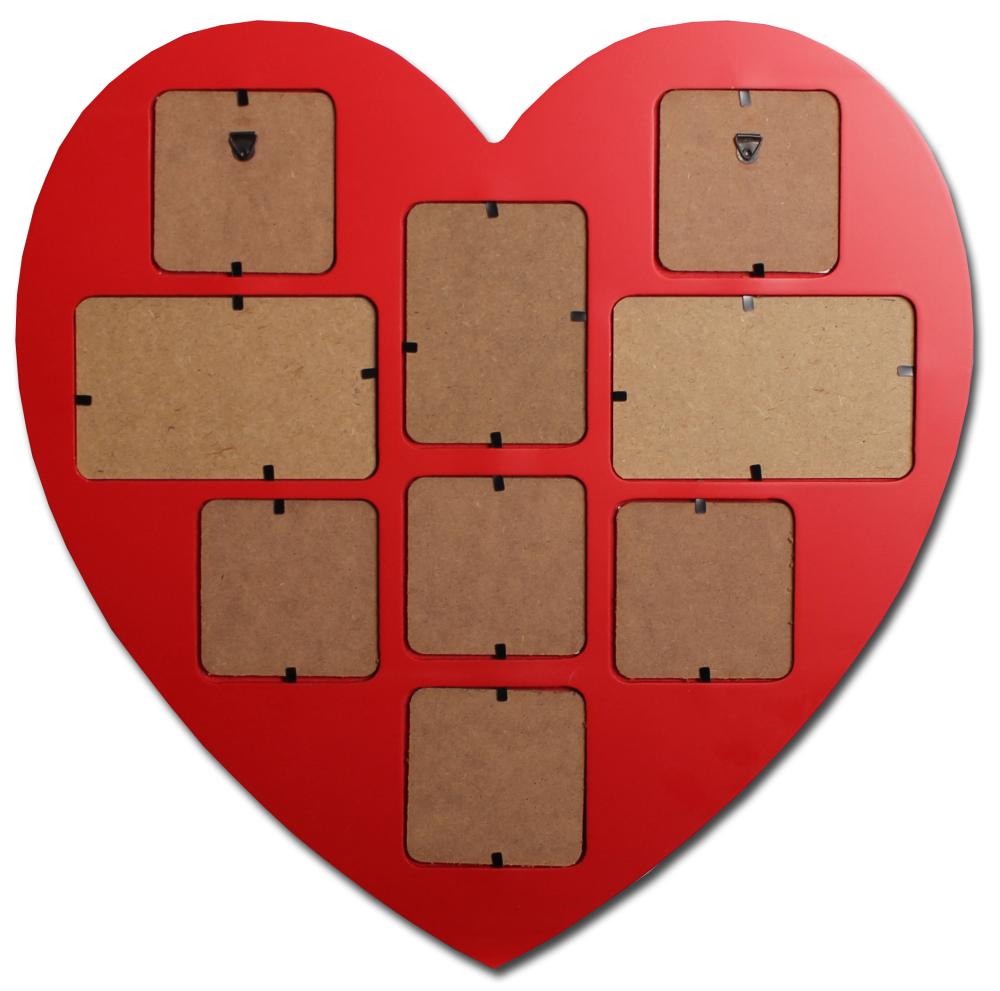 En forme de coeur Rouge Cadre collage Plexiglas - 9 images