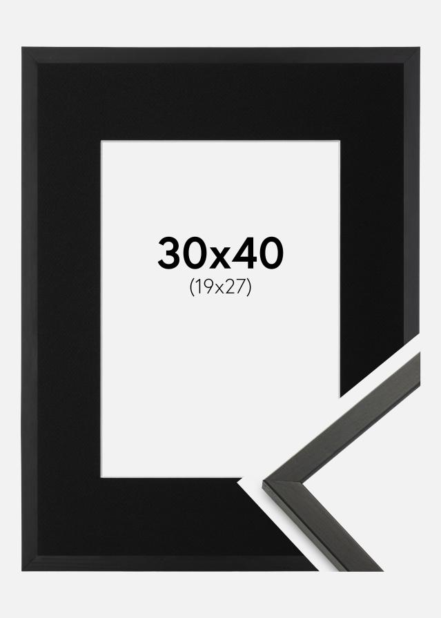 Cadre Galant Noir 30x40 cm - Passe-partout Noir 20x28 cm