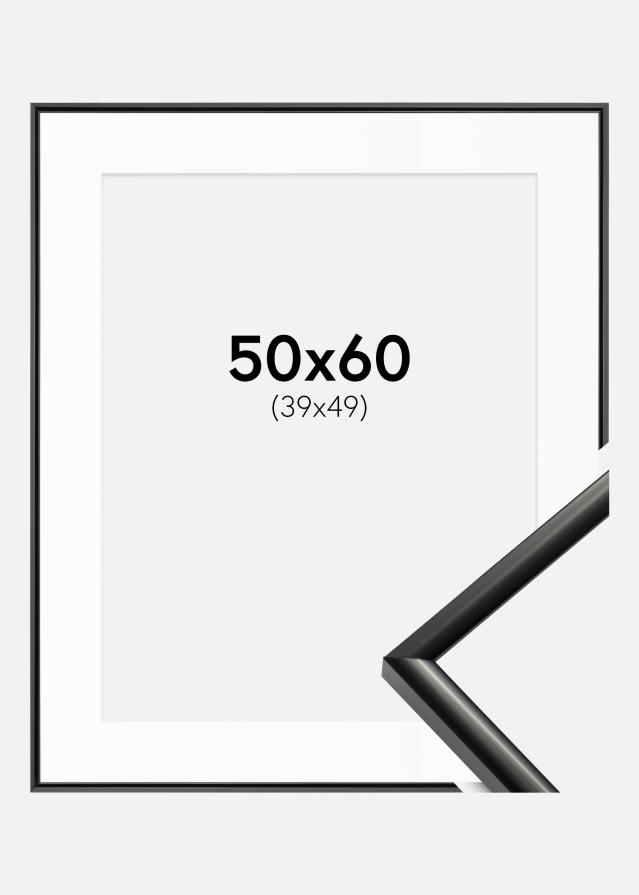 Cadre New Lifestyle Noir 50x60 cm - Passe-partout Blanc 40x50 cm