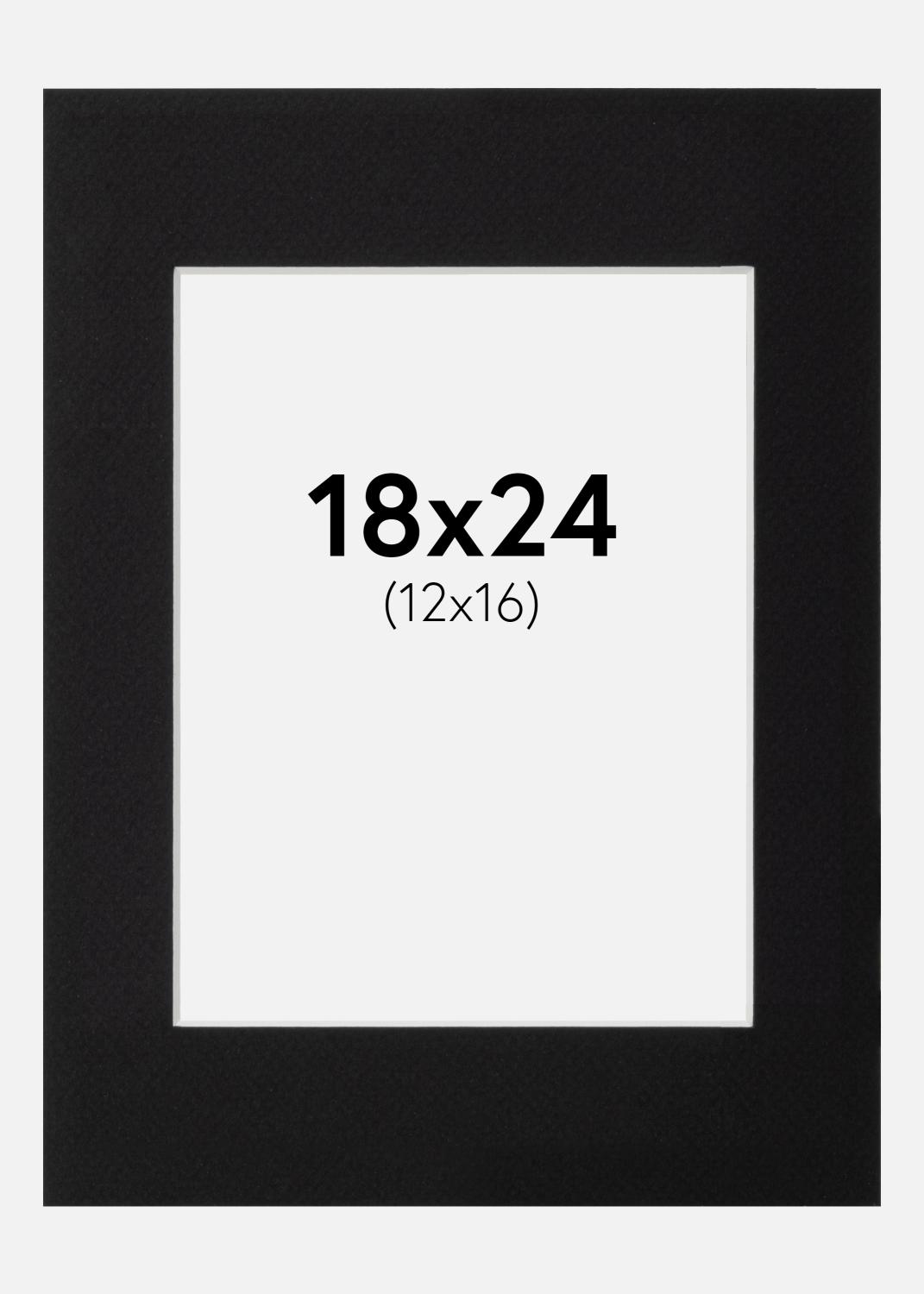 Product Image for Passe-partout Noir Standard (noyau blanc) 18x24 cm (12x16)