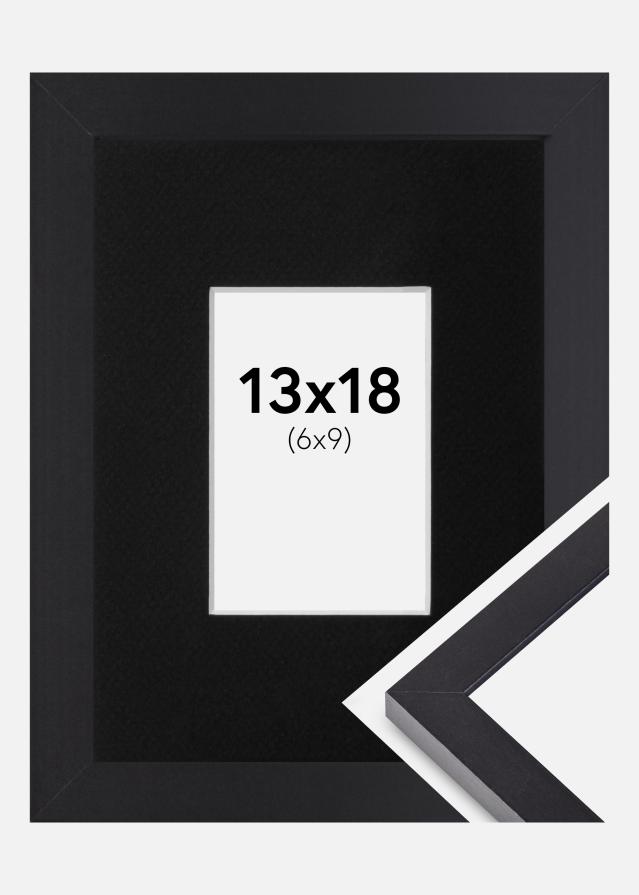 Cadre Selection Noir 13x18 cm - Passe-partout Noir 7x10 cm