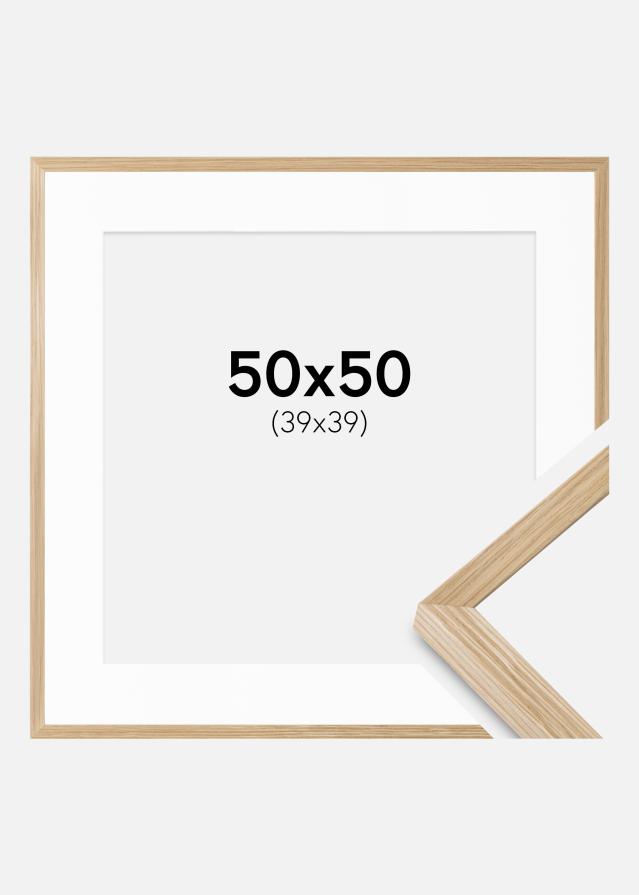 Cadre Soul Oak Veneer 50x50 cm - Passe-partout Blanc 40x40 cm