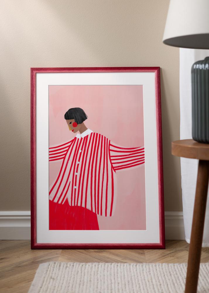 Cadre Cornwall Verre Acrylique Rouge Foncé 30x30 cm