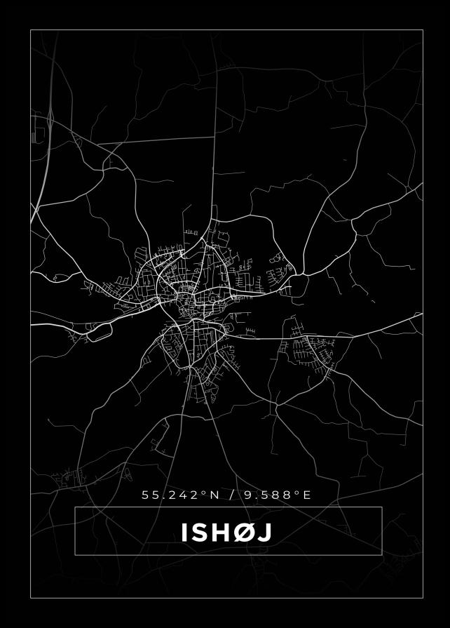 Map - Ishøj - Black