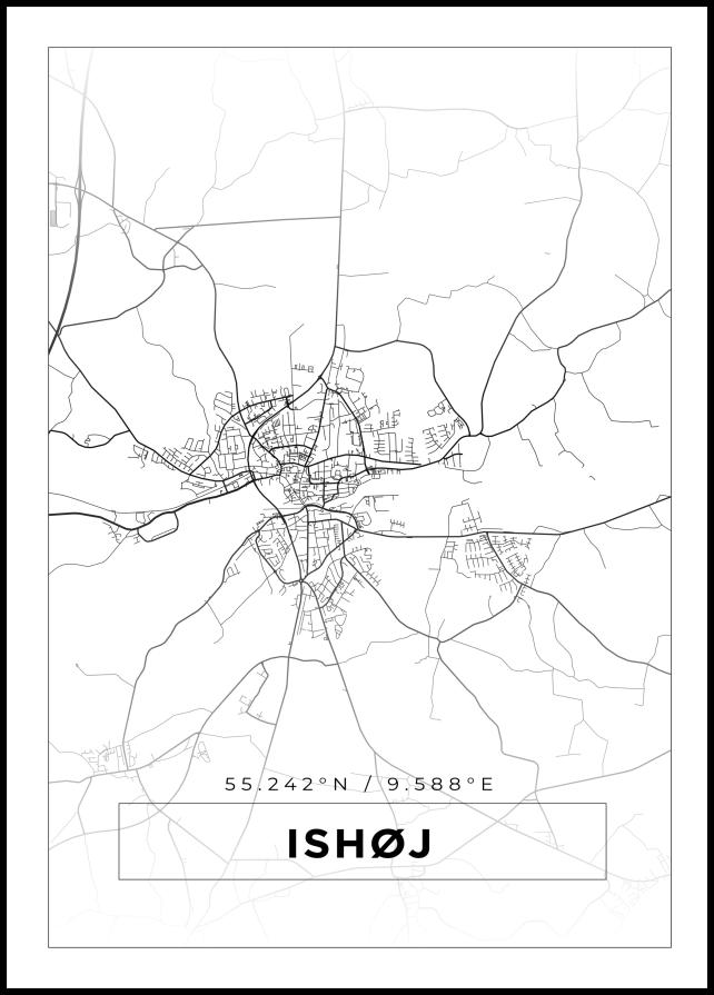 Map - Ishøj - White