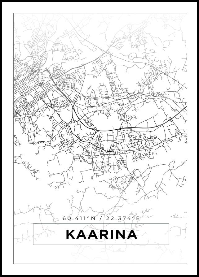 Map - Kaarina - White