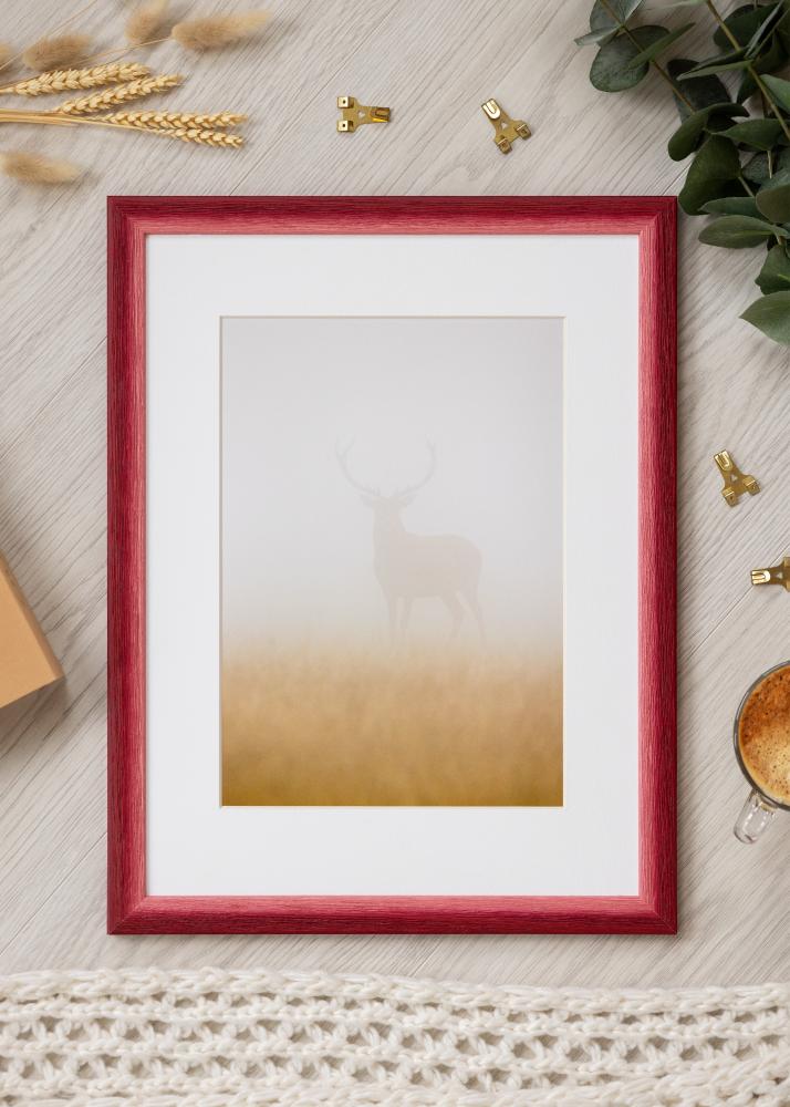 Cadre Cornwall Verre Acrylique Rouge Foncé 30x30 cm