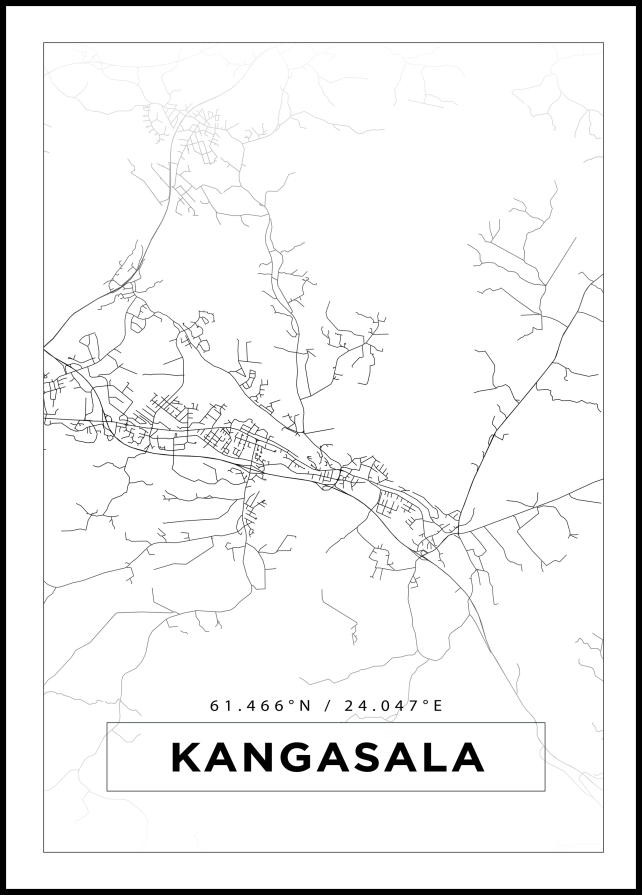 Map - Kangasala - White